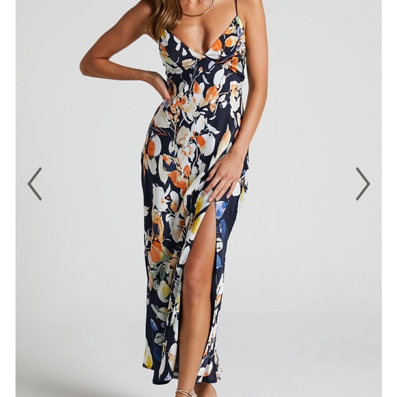 Showpo Satin Midi Dress - Picture 1 of 5